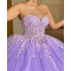 3D Flower Applique Lilac Quinceanera Dress 2024 Ball Gown Corset Mexican Sweet 16 Vestido De 15 Anos With Cape