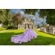 3D Flowers Vestidos De 15 Anos Sweetheart Neck Lilac Quinceanera Dress Sequin Off Shoulder Sweet 15 Gowns With Bow