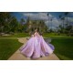 3D Flowers Vestidos De 15 Anos Sweetheart Neck Lilac Quinceanera Dress Sequin Off Shoulder Sweet 15 Gowns With Bow