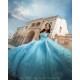 Sweetheart Neck Aqua Quince Dress Vestidos De 15 Anos Off Shoulder Wear Pageant Lace Appliques Sweet 15 Gowns