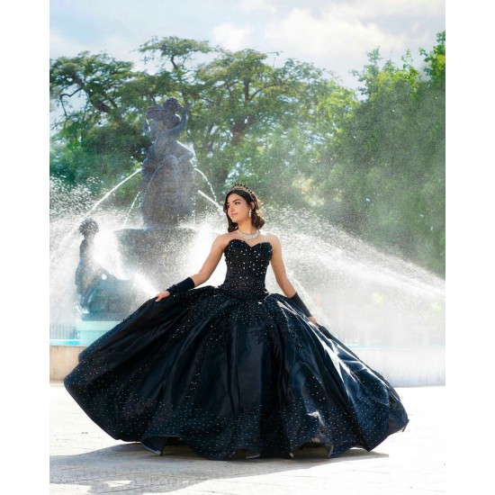 Sleeveless Black Quince Dress Sequin Party Vestidos De 15 Anos Sweetheart Neck Lace Appliques Women 2024 Ball Gown