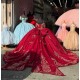 Customized Ball Gown Burgundy Quinceanera Dresses 2025 Sweet 16 Evening Dress Vestido De 15 Anos With Bow