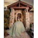 Customized Sage Green Quinceanera Dress Off Shoulder Ball Gown Applique Lace Sweet 16 Vestidos De 15 Anos