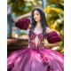 Detachable Sleeve Purple Quinceanera Dress Sweetheart Neck Vestidos De 15 Anos Lace Appliques Crystal Girl Women Dress