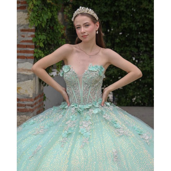 Detachable Sleeve Quinceanera Dress Sweetheart Neck Sage Green Sweet 15 Gowns Sweetheart Neck Vestidos De 15 Anos