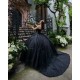 Elegant Black Quinceanera Dress Sleeveless Ball Gown Sweet 16 Vestido De 15 Anos