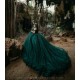 V Neck Emerald Green Quince Dress Off Shoulder Wear Pageant Lace Appliques Women 2024 Ball Gown Vestidos De 15 Anos