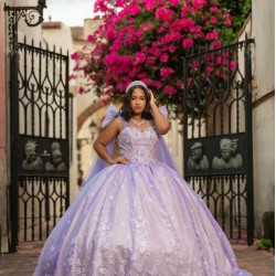 Sleeveless Lavender Quince Dress Wear Pageant Lace Appliques Birthday Party Robe Sweetheart Neck Vestidos De 15 Anos