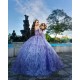 Lavender Quince Dress Sweetheart Neck Vestidos De 15 Anos Long Sleeve Sequin Women 2024 Ball Gown