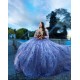 Lavender Quince Dress Sweetheart Neck Vestidos De 15 Anos Long Sleeve Sequin Women 2024 Ball Gown