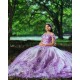 Sweetheart Neck Lilac Quince Dress Off Shoulder Vestidos De 15 Anos Wear Pageant Lace Appliques Sequin Women 2024 Ball Gown