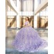 Sleeveless Lilac Quince Dress Sequin Girls Ball Gown Sweet 16 Dresses Sweetheart Neck Lace Appliques Women 2024 Ball Gown