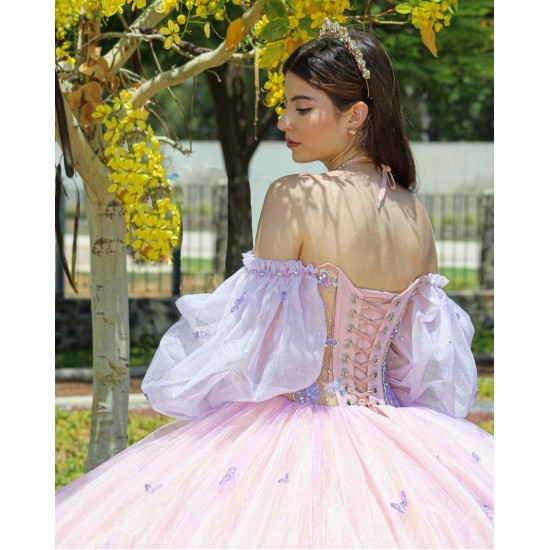 Detachable Lilac Quince Dress Sweetheart Neck 15 Anos Women 2024 Ball Gown Lace Appliques Crystal Girl Birthday Gowns