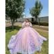 Detachable Lilac Quince Dress Sweetheart Neck 15 Anos Women 2024 Ball Gown Lace Appliques Crystal Girl Birthday Gowns