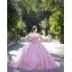 Detachable Lilac Quinceanera Dress Girls Ball Gown Sweet 16 Dresses Lace Appliques Sweetheart Neck Vestidos De 15 Anos With Bow