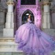 Off Shoulder Ball Gown Lilac Quinceanera Dresses Sweetheart Neck Appliques Crystal Sweet 16 Vestidos De 15 Anos