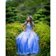 Off Shoulder Blue Quince Dress Sweetheart Neck 15 Anos Women 2024 Ball Gown Lace Appliques Girl Birthday Gowns