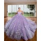 Off Shoulder Lavender Quinceanera Dress Sweetheart Neck Vestidos De 15 Anos With Bow