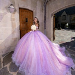 Off Shoulder Lilac Quince Dress Lace Appliques Sweet 15 Prom Party Gowns Sweetheart Neck Vestidos De 15 Anos