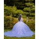 Off Shoulder Lilac Quinceanera Dress Sweet 15 Gowns Wear Pageant Sweetheart Neck 2024 Ball Gown Princess Dresses