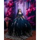 Off Shoulder Navy Blue Quinceanera Dress Birthday Party Gowns Lace Appliques Sweetheart Neck Vestidos De 15 Anos