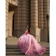 Off Shoulder Pink Quinceanera Dresses Pearl Sweetheart Neck Lace Appliques 15 Dress