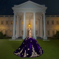 Off Shoulder Quince Dress Purple Vestidos De 15 Anos Lace Appliques Sweetheart Neck Vestidos De XV Anos