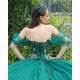 Off Shoulder Quinceanera Dress Sweetheart Neck Sweet 15 Gowns Green Vestidos De 15 Anos