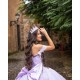 Off Shoulder Quinceanera Dress Sweetheart Neck Lilac Sweet 15 Gowns Sweetheart Neck Vestidos De 15 Anos With Bow