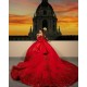 Off Shoulder Red Quince Dress Sequin Birthday Party Gowns Pearl Sweetheart Neck Vestidos De 15 Anos