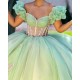 Off Shoulder Sage Green Quinceanera Dress 2024 Sweetheart Neck Prom Dresses Vestidos De 16 Party Gowns