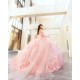 Pink Quince Dress 3D Flowers Party Vestidos De 15 Anos Sweetheart Neck Lace Appliques Women 2024 Ball Gown With Cape