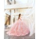 Pink Quince Dress 3D Flowers Party Vestidos De 15 Anos Sweetheart Neck Lace Appliques Women 2024 Ball Gown With Cape