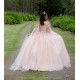 Pink Quince Dress Sweetheart Neck Vestidos De 15 Anos Off Shoulder Wear Pageant Lace Appliques Women 2024 Ball Gown With Cape Sleeve