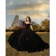 Princess Black Sweet 15 Dress Off Shoulder Ballgown Quinceanera Dress 2024 Cocktail Dresses Vestidos De Baile Ball Gown