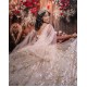 Princess Champagne Quinceanera Dress Women Prom Dress Cape Sleeve Ball Gown Sweet 15 16 Dresses