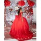 Sweetheart Red Quince Dress Off Shoulder Vestidos De 15 Anos Wear Pageant Lace Appliques Women 2024 Ball Gown