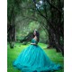 Ruffled Vestidos De 15 Anos Green Quinceanera Dress Sweetheart Neck Sweet 15 Prom Party Dresses