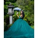 Ruffled Vestidos De 15 Anos Green Quinceanera Dress Sweetheart Neck Sweet 15 Prom Party Dresses