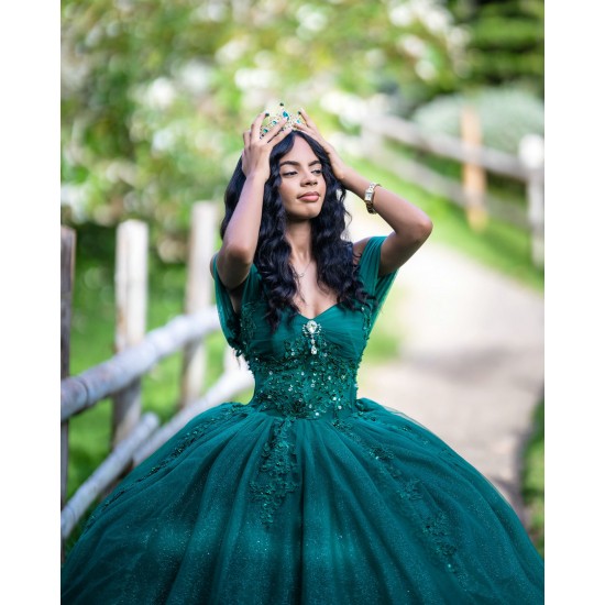 Ruffled Vestidos De 15 Anos Green Quinceanera Dress Sweetheart Neck Sweet 15 Prom Party Dresses