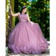 Sleeveless Lilac Quince Dress Ruffled 15 Anos Women 2024 Ball Gown Lace Appliques Crystal Girl Birthday Gowns