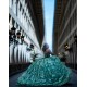 Spaghetti Strap Vestidos De 15 Anos Green Quinceanera Dress Sweetheart Neck Sweet 15 Prom Party Dresses With 3D Flowers