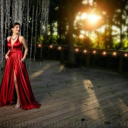 V Neck Red Mermaid Prom Dresses Spaghetti Strap Sleeveless Evenning Gowns