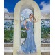 V Neck Sky Blue Mermaid Dresses Sleeveless Prom Dress