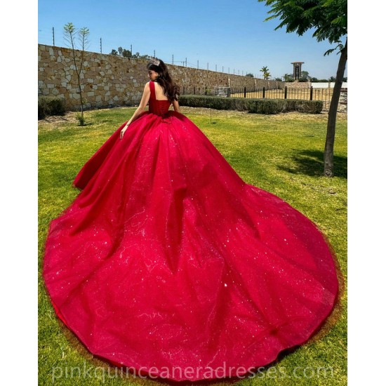 Sleeveless Burgundy Quinceanera Dress Pearl Birthday Party Gowns Sequin Sweetheart Neck Wear Pageant