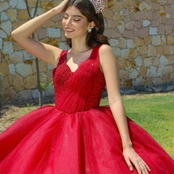 Sleeveless Burgundy Quinceanera Dress Pearl Birthday Party Gowns Sequin Sweetheart Neck Wear Pageant