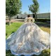 Sweetheart Neck Champagne Quinceanera Dresses 2024 Ball Gown Princess Dress Lace Appliques Two Piece Vestidos De 15 Anos