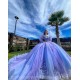 Jacket Lilac Quinceanera Dress Off Shoulder Sequin 3D Flowers Vestidos De 15 Anos Wear Pageant Sweetheart Women Tulle 2024 Ball Gown