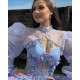 Jacket Lilac Quinceanera Dress Off Shoulder Sequin 3D Flowers Vestidos De 15 Anos Wear Pageant Sweetheart Women Tulle 2024 Ball Gown