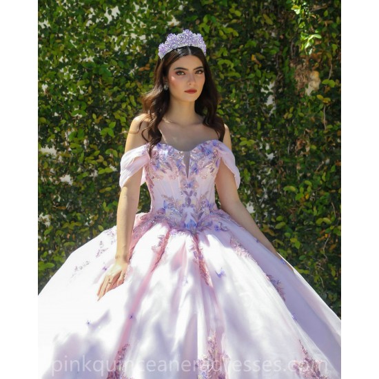 Lilac Quinceanera Dresses Sweetheart Neck 2024 Ball Gown Princess Dress Lace Appliques Off Shoulder Vestidos De 15 Anos